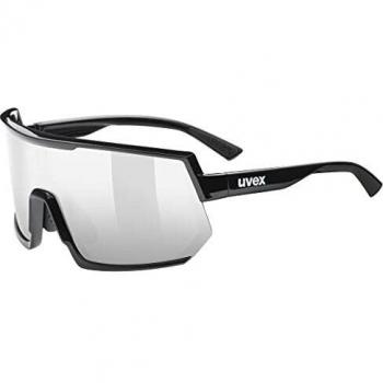 Uvex Sportstyle 235 Black Matte Sunglasses with Mirror Silver Lenses