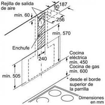Campana Decorativa de Pared Balay 3BC497GB, 90 cm, Cristal Blanco