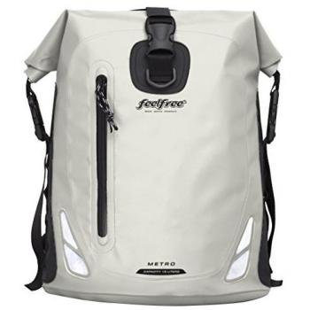 Feelfree Gear Bolsa Estanca Metro 15l - Bolsa impermeable de 15 litros, color blanco, fabricada en material resistente al agua, con cierre enrollable y correa ajustable para el hombro