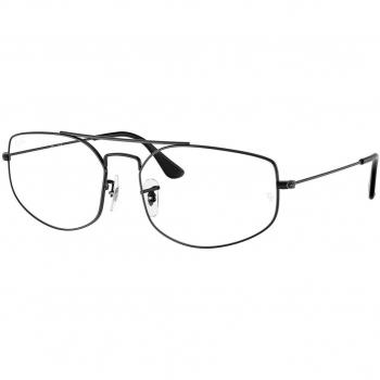 Ray-Ban RX6545 Explorer V 2509 Unisex Eyeglasses Black Geometric Frame Size 56 with Blue Light Block Option