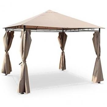 Alice's Garden - Pergola con toldo 3x3m - Gris pardo - TOLOSA