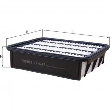 Filtro de aire KNECHT MAHLE ORIGINAL LX4247, tipo: filtro de aire, características: alta eficiencia de filtración, diseño optimizado para un flujo de aire máximo, fabricado con materiales de calidad para una larga duración y