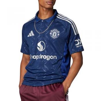Manchester United adidas Away Shirt 2024-25, Short Sleeve Jersey, Colour: Indigo, Size: Extra Large