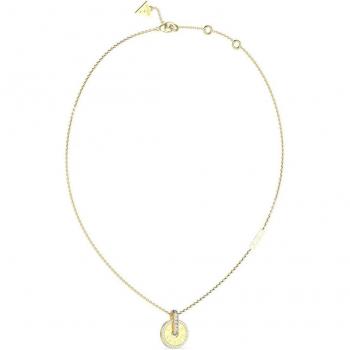 Collar Love Guess de acero dorado con colgante en forma de corazón
