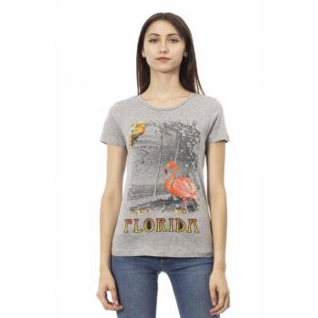 Trussardi Action Gray Cotton Tops & T-Shirt - XS