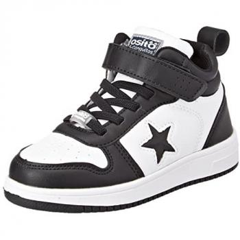 Zapatillas Unisex Niños Estrella Negros y Blancos Talla 20