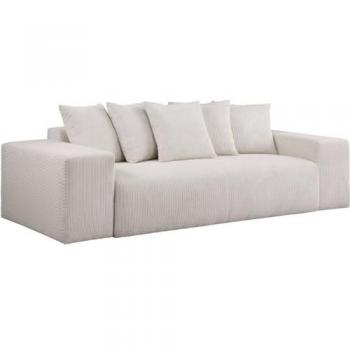 Sofá fijo 3 plazas pana Rivoli - Beige