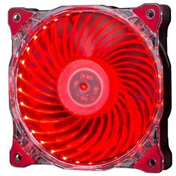 Hiditec Ventilador Ultra silencioso Luces LED Rojo | para Caja de Ordenador Gaming | tamaño 120mm | Calidad de Materiales | Ventilación de Colores para Pc Gamer
