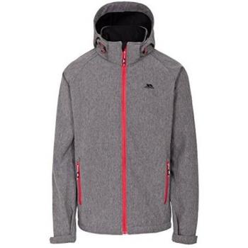 Trespass Chaqueta impermeable Rafi Softshell para hombre, Hombre, Chaqueta Softshell impermeable, MAJKSSM20002_DGMXS, gris oscuro, XS