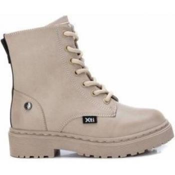 Botín infantil Xti Kids 057850 color beige con cremallera estilo militar