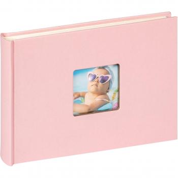 Álbum de fotos WALTHER con ventana 22x16 cm, 40 hojas blancas, rosa pastel, diseño Fun Baby Selection