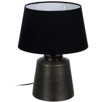 Lámpara de mesa Cobre 220 V con dimensiones de 38 x 38 x 53,5 cm y pantalla de tela de metal color cobre