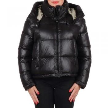 Blauer Women's Black Down Jacket with Beige Lining, Size M