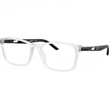 Scuderia Ferrari Fz8012U col. 518 Unisex Eyewear - Transparent Pillow Optical Glasses, Gray, Size: 55 MM