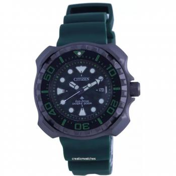 Citizen Promaster Eco-Drive Men's Watch with Polyurethane Strap and Green Dial (BN0228-06W)