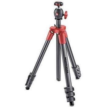 Manfrotto Compact Light - Trípode completo, rojo