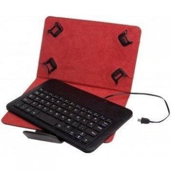 Funda Universal + Teclado con Cable Phoenix para Tablet/EBOOK 7-8'' Negra Micro USB