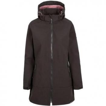 Chaqueta Softshell Samantha para Mujer - Trespass, material resistente al agua, transpirable, corte ajustado, capucha desmontable, múltiples bolsillos con cremallera