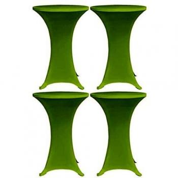 vidaXL 4X Fundas Elásticas de Mesa Casa Hogar Hostelería Decoración Adecuadas Recepciones Celebraciones Bodas Toque Lujoso Moderno Lavables 70cm Verde