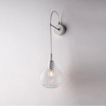 Aplique Moderno de Pared Be Light con Luz E14 y Vidrio Pyrex Transparente