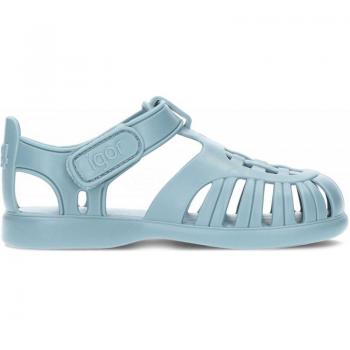Sandalias Cangrejeras Cerradas de Niña y Niño IGOR 10271 con Velcro en color Azul