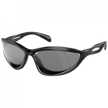 Prada PR A26S 1AB60G Men's Cat Eye Sunglasses Black Size 63