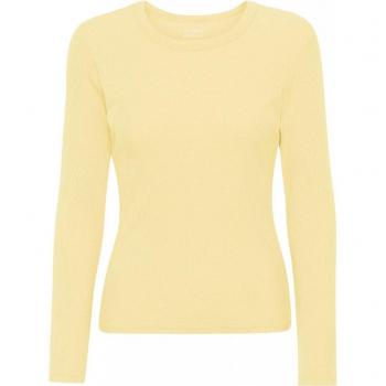 Colorful Standard Organic Soft Yellow Women's Long Sleeve Ribbed T-Shirt