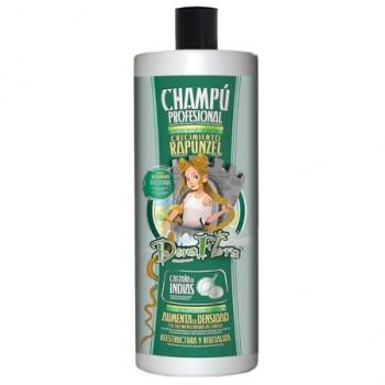 Champú Dona Flora Rapunzel para crecimiento del cabello - 1000ml, fortalece y nutre con biotina, sin sulfatos ni parabenos, proporciona volumen y brillo natural, fórmula suave para todo tipo de cabello