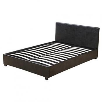 Cama en PVC Carla - 140 x 190 cm - Negro