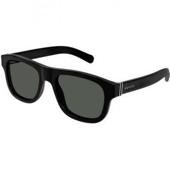 Gucci Flat Top Sunglasses with Web Detail Black Unisex Size 54 MM
