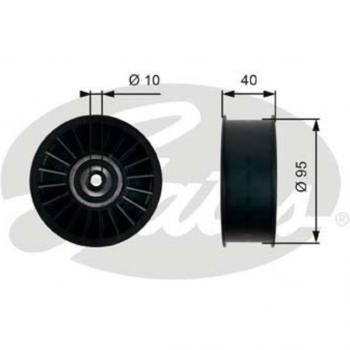 Polea inversión/guía correa poli V FleetRunner™ GATES T36500