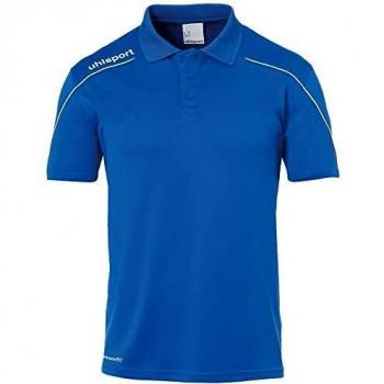 uhlsport Stream 22 Polo Shirt, Hombre, Azure Blue/White, XL
