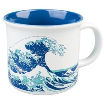Taza de Cerámica Ola de Kanagawa 350 ml - Taza Original para Café, Apta para Lavavajillas y Microondas