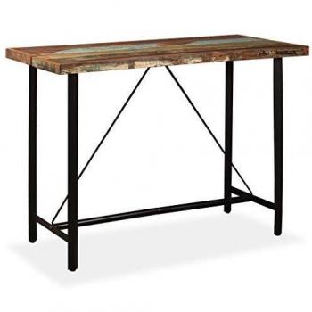 vidaXL Bar Table Solid Reclaimed Wood 150x70x107 cm