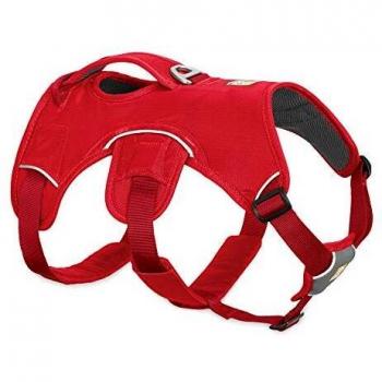 RUFFWEAR Arnés Multiusos para Perros, entornos difíciles, Perros de Trabajo, Razas Medianas, Ajuste Ajustable, tamaño: Mediano, Grosella roja, arnés Web Master