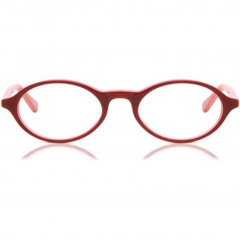 SmartBuy Kids Oval Full Rim Acetate Prescription Glasses - Red - Size 44 - Blue Light Block Available - Free Lenses