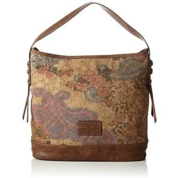Tom Tailor Acc SUNA - Bolso al hombro de algodón para mujer Marrón Braun