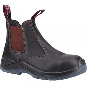 Hard Yakka Banjo NS Women's Brown Safety Ankle Boots with Elastic Gusset