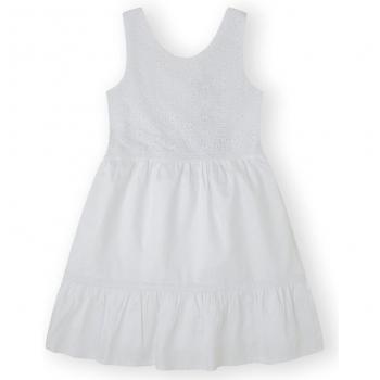 Vestido de niña con bordado suizo y popelín 100% algodón