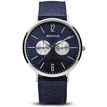 BERING Reloj Analógico para Unisex Adultos de Cuarzo con Correa en Nailon 14240-507