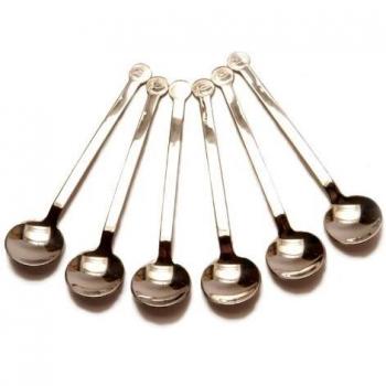 Juego de 12 cucharas moka Abert Riflesso de acero inoxidable 10,5 cm