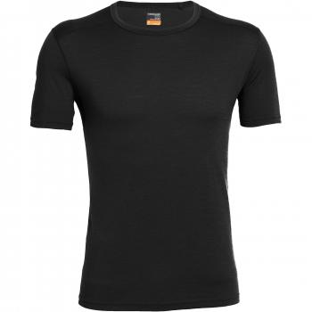 Icebreaker Shirt kurzarm Oasis Short Sleeve Crewe - Top interior térmico para hombre, color negro, talla S