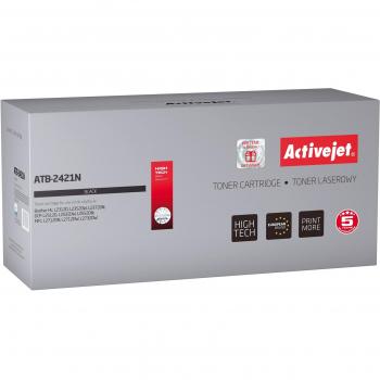 Tóner Activejet ATB-2421N Negro, compatible con impresoras láser, rendimiento de 2,500 páginas, tecnología de impresión en polvo, color negro