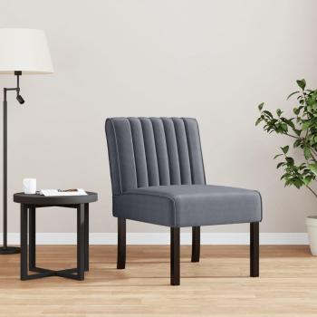 vidaXL Slipper Chair Dark Grey Velvet
