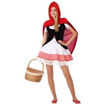 Atosa-61617 Atosa-61617-Disfraz Caperucita- ADOLESCENTE- Mujer- rojo, Color