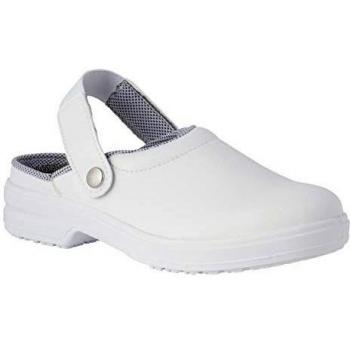 REPOSA Medical Zuecos Sanitarios, Zuecos de Trabajo sin Puntera, Parte Superior de Microfibra, Zapatos Sanitarios, Plantilla extraíble, Plantilla anatómica, Suela de PU