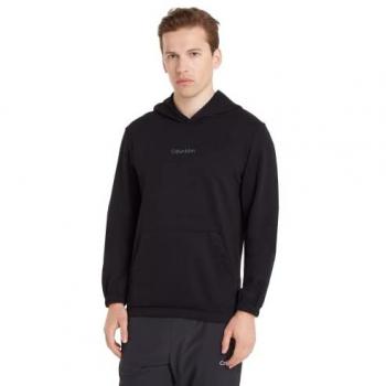 Calvin Klein Performance Stylish Black Long-Sleeved Hooded Sweatshirt - M