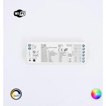 Controlador Regulador LED Tuya ZigBee 5 en 1 para Tira Monocolor/CCT/RGB/RGBW/RGBWW 12/24V DC