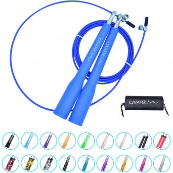 Mango de plástico Cuerda de Saltar Cable de Velocidad Longitud Ajustable diseño Antideslizante Funda de Transporte Libre opción Multicolor para Deportes al Aire Libre