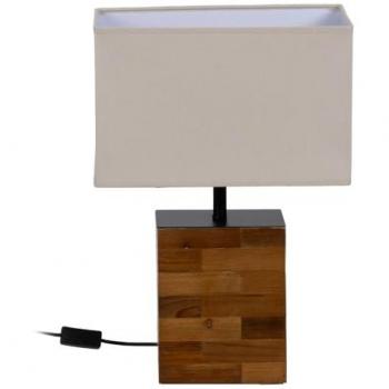 Lámpara de mesa Marrón Crema 60 W 220-240 V 35 x 18 x 51 cm